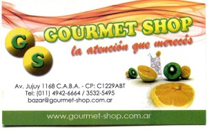 Gourmet Shop - Avenida Jujuy 1168 - C.A.B.A. - Argentina - gastronómico